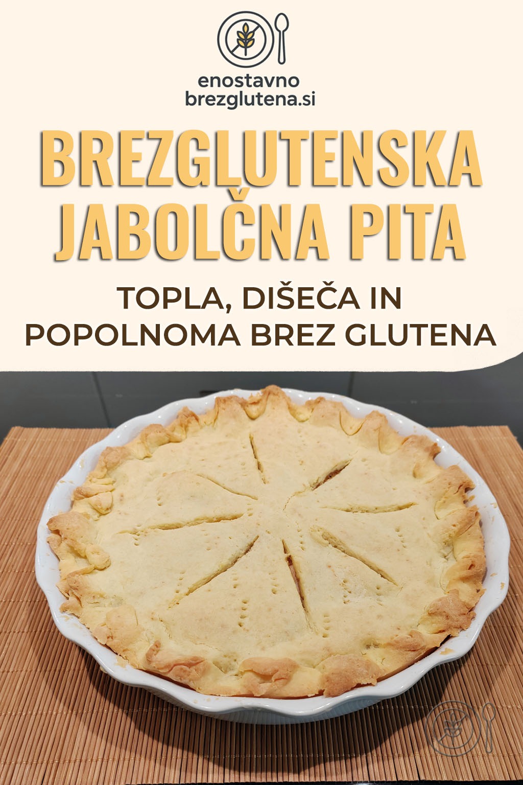 brezglutenska jabolcna pita pinterest