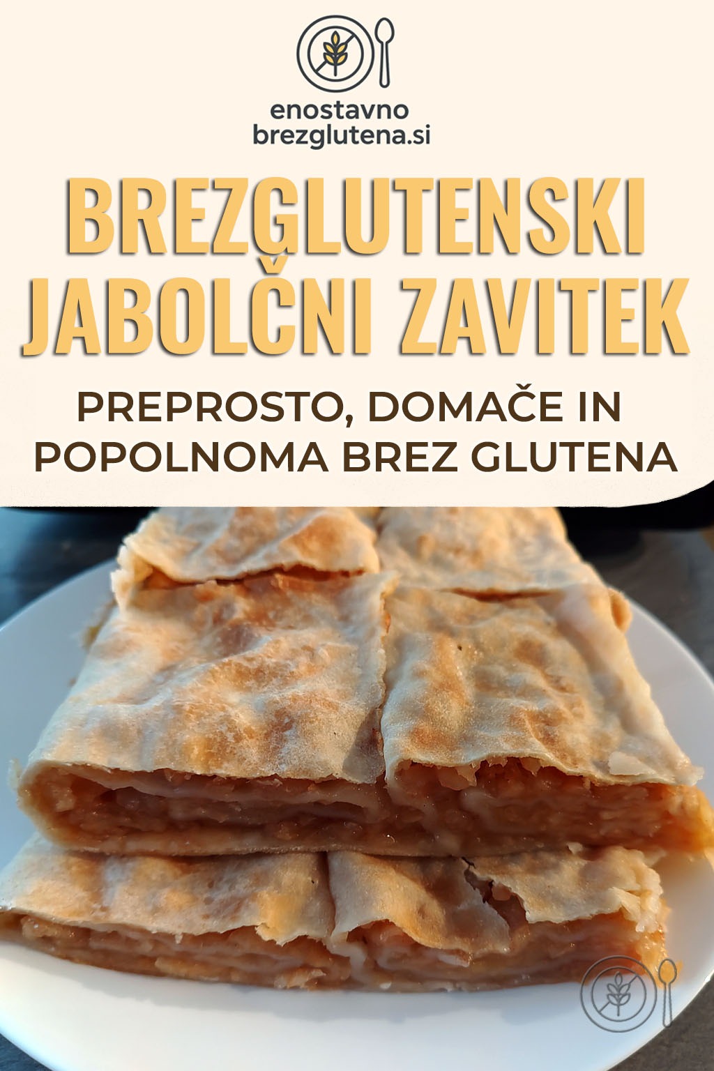 brezglutenski jabolcni zavitek pinterest