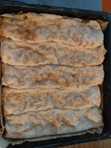 brezglutenski jabolčni zavitek pečenje