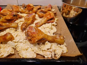 brezglutenski mlinci damo v pekač s perutničkami