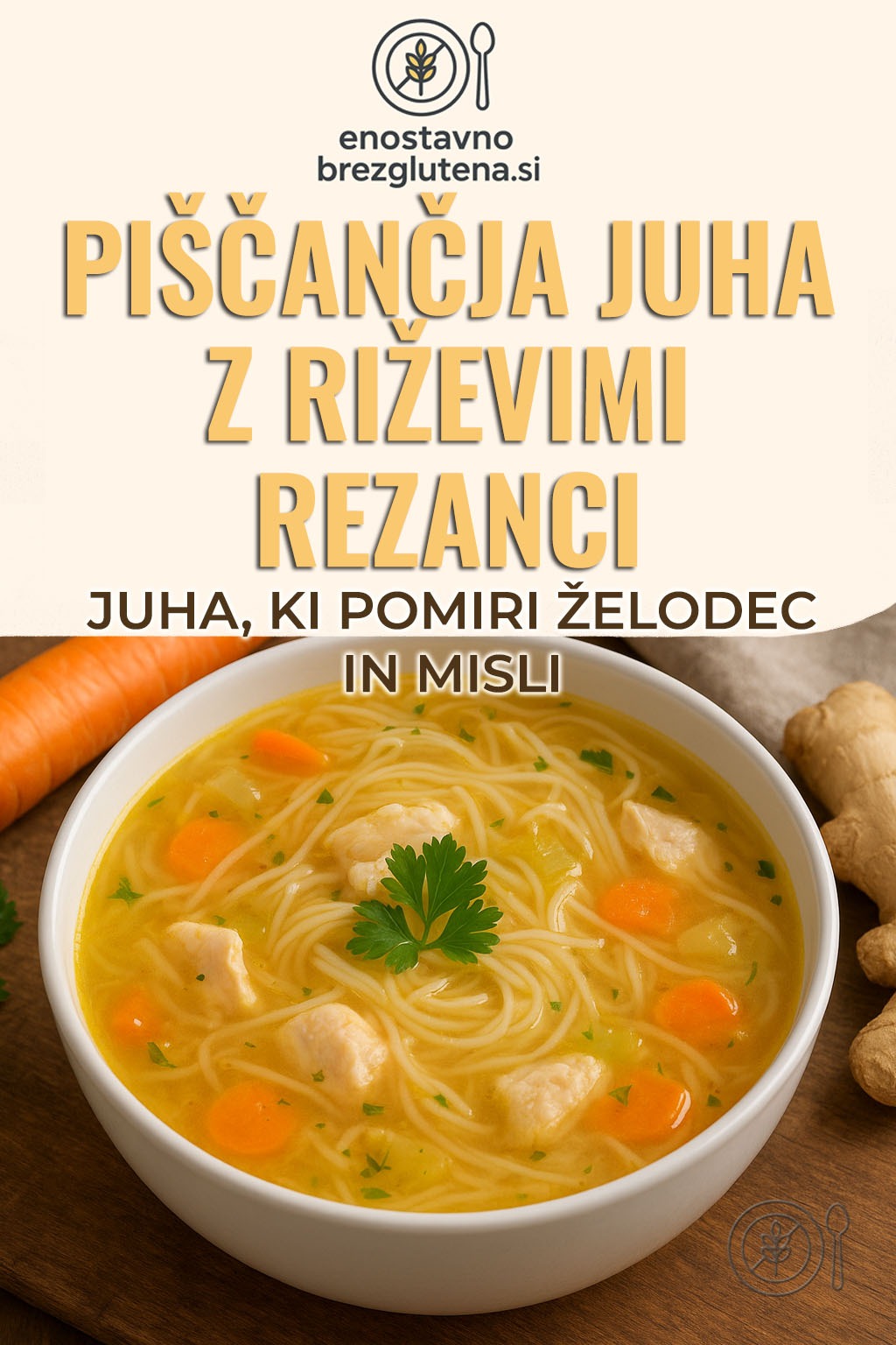 piscancja juha z rizevimi rezanci pinterest