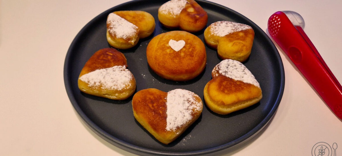 Brezglutenski krofi v obliki srčka