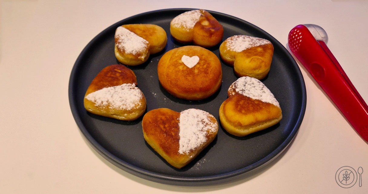 Brezglutenski krofi v obliki srčka