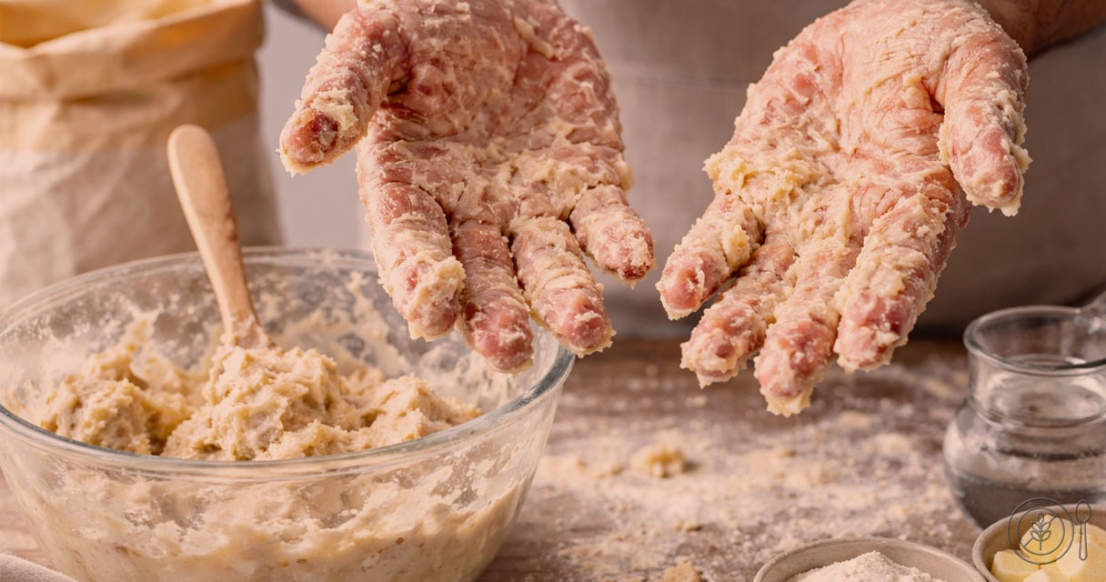 Zakaj se brezglutensko testo tako težko spere z rok?